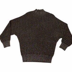 Elie Tahari Black Sparkle Turtleneck Sweater Size L
NWT